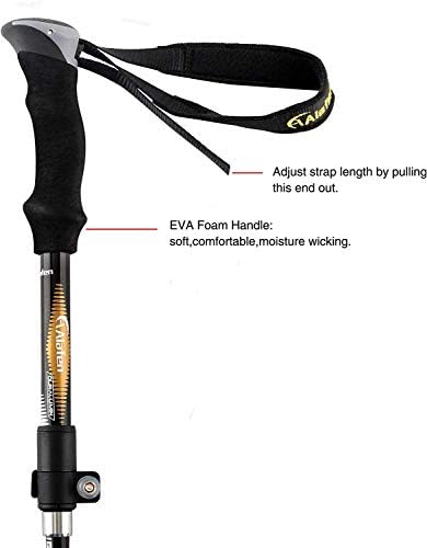 Aluminum Collapsible Ultralight Travel Trekking Hiking Pole for Men and Women (Fits 5'3" - 6'2") - Image 5