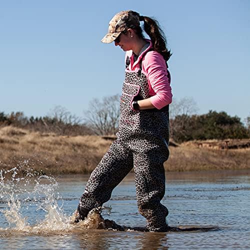 HISEA Womens Chest Waders, 4.5mm Neoprene Leopard Hunting Wader for Women with Insulated Boots, Waterproof Fishing Waders - Image 5