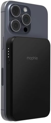 Mophie Snap+ Juice Pack Mini - Magnetic 5000mAh Portable Charger, MagSafe Compatible, USB-C, Multi-Orientation Charging, USB-C Cable Included