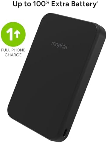 Mophie Snap+ Juice Pack Mini - Magnetic 5000mAh Portable Charger, MagSafe Compatible, USB-C, Multi-Orientation Charging, USB-C Cable Included - Image 3