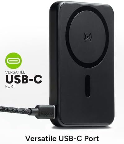 Mophie Snap+ Juice Pack Mini - Magnetic 5000mAh Portable Charger, MagSafe Compatible, USB-C, Multi-Orientation Charging, USB-C Cable Included - Image 5