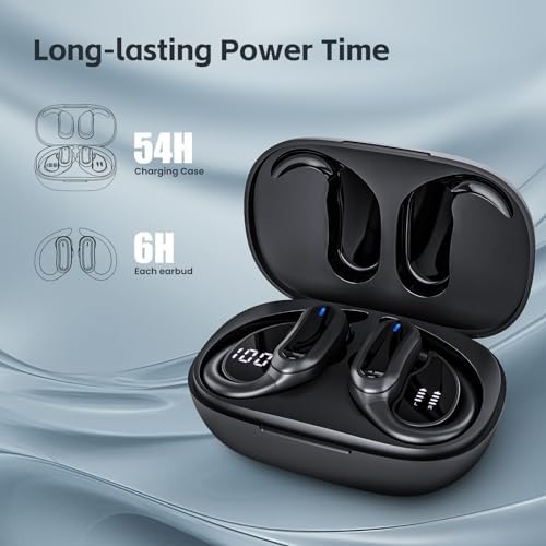 Wireless Earbuds, Bluetooth 5.3 Headphones, True Wireless Stereo Earphones with IPX6 Waterproof, Noise Cancelling Mic, Fast Charging and Comfort Fit Ear Buds for Sports, Workouts - Black - Image 3